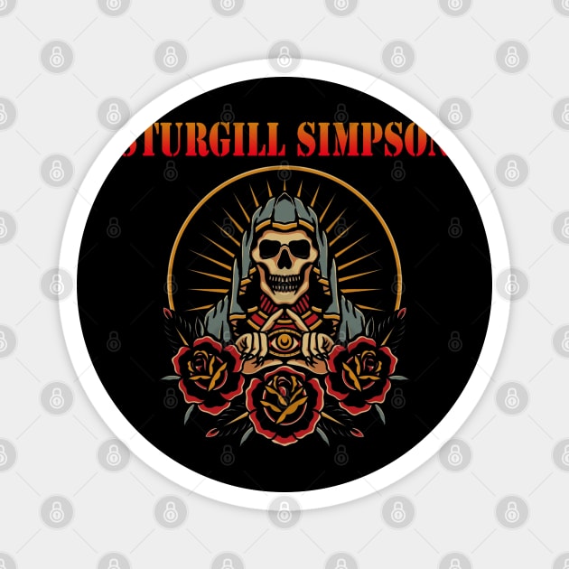 skull triangle sturgill simpson Magnet by Art by neschtoons